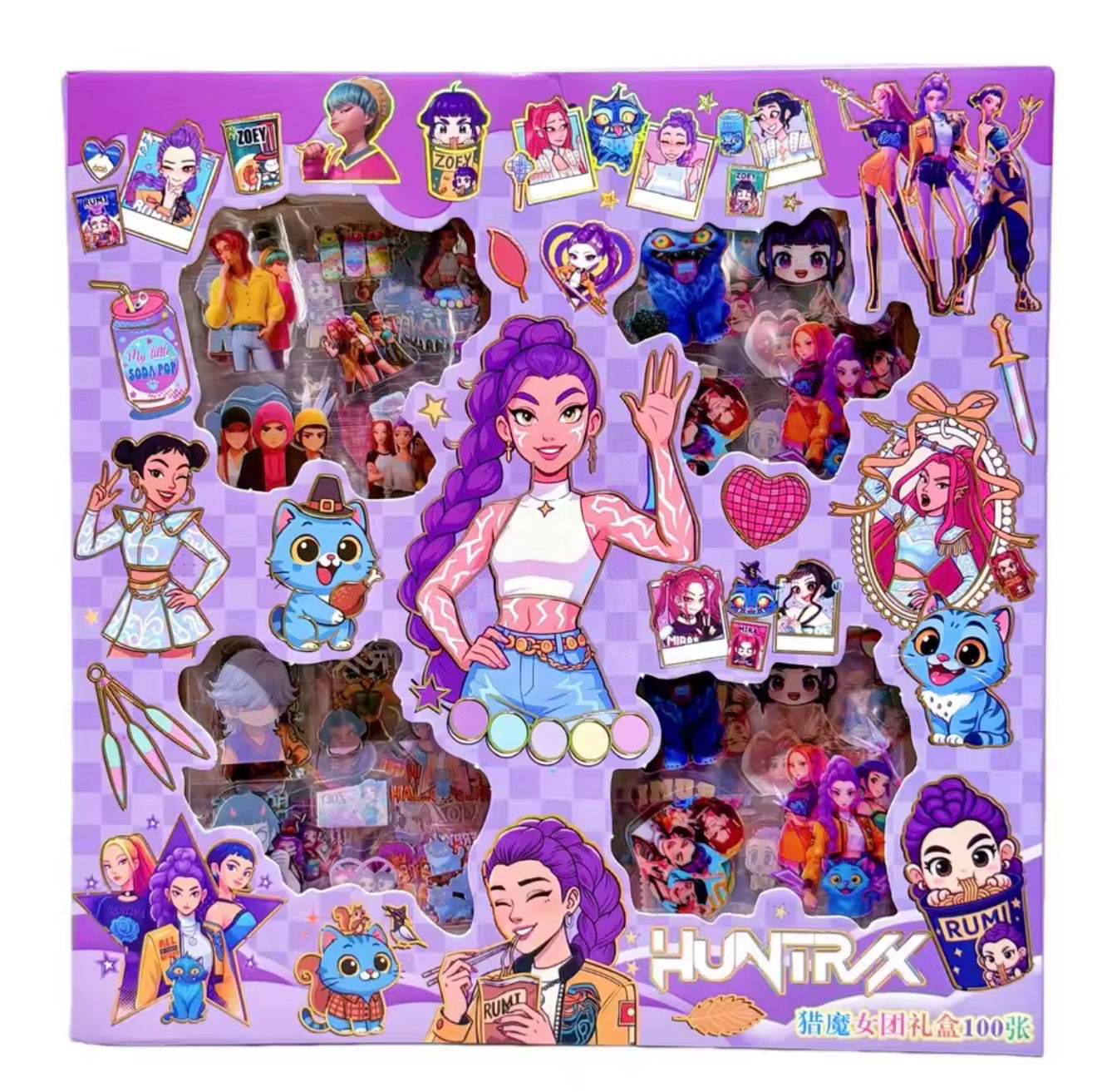 K Pop Demon Hunters Cartoon Animé Stickers Box