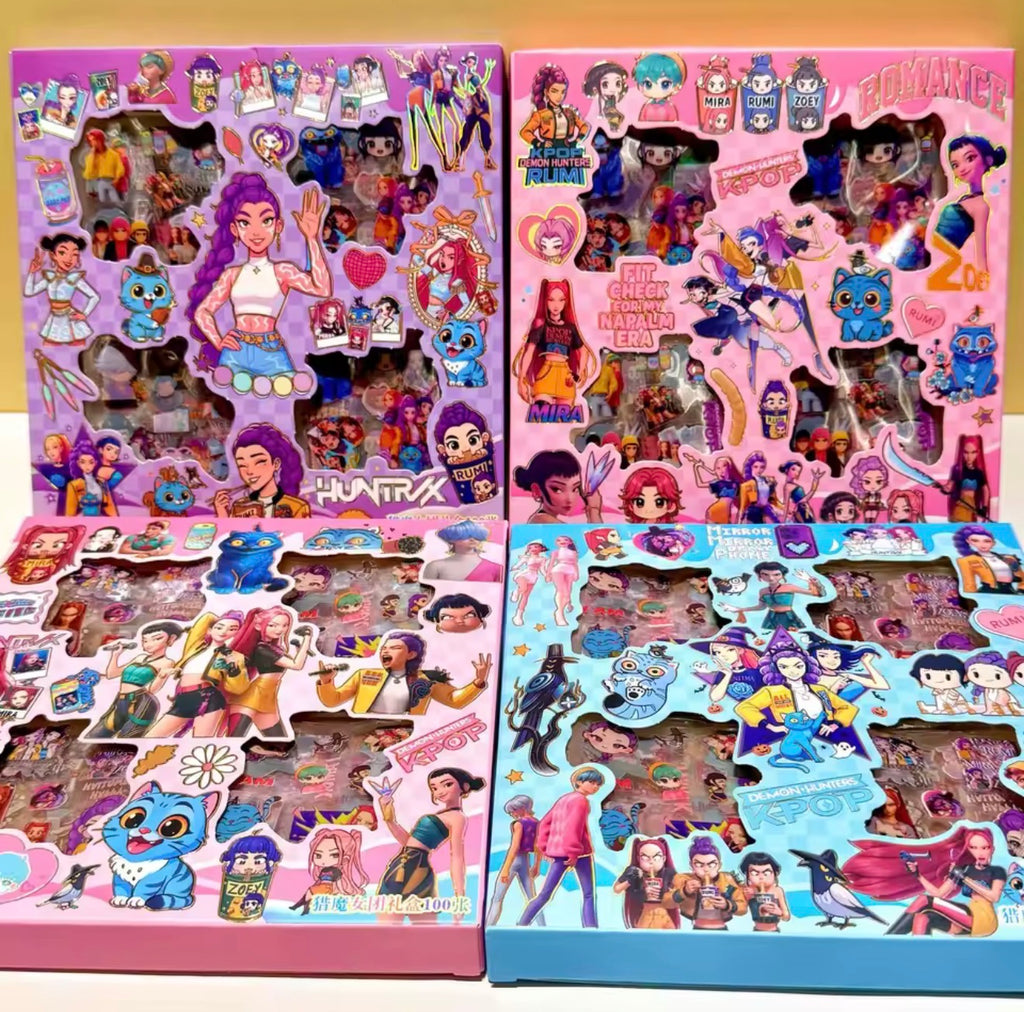 K Pop Demon Hunters Cartoon Animé Stickers Box