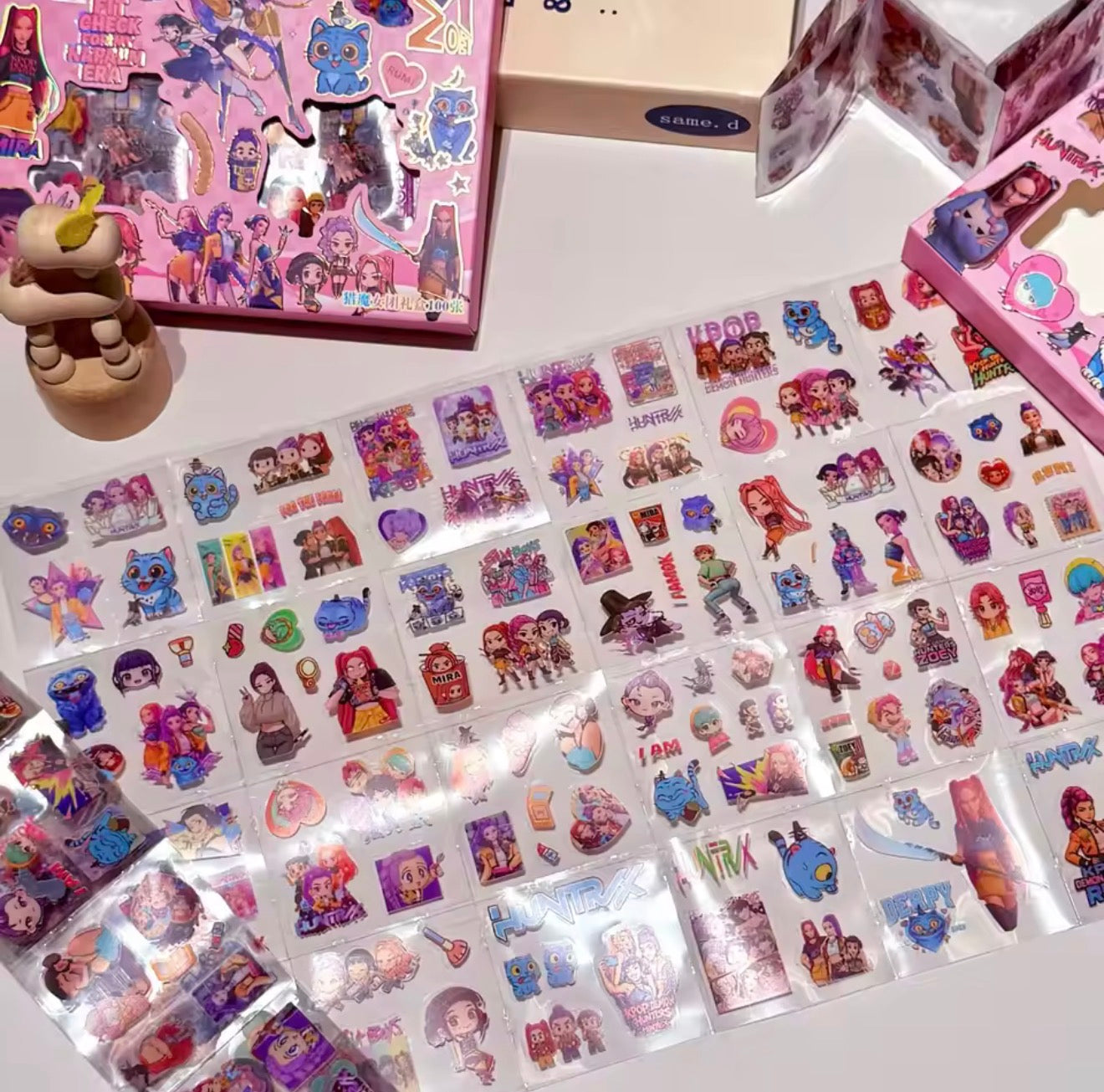 K Pop Demon Hunters Cartoon Animé Stickers Box