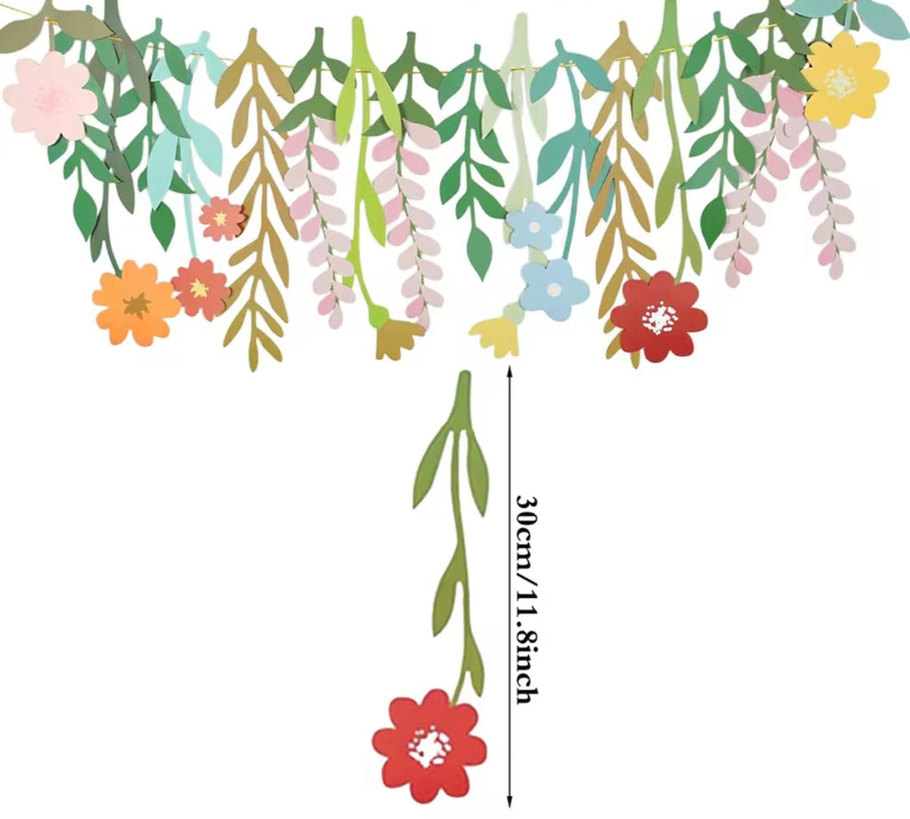 Wildflower Wishes Hanging Paper Flower Banner