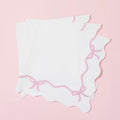 16 Pink Bow Napkins