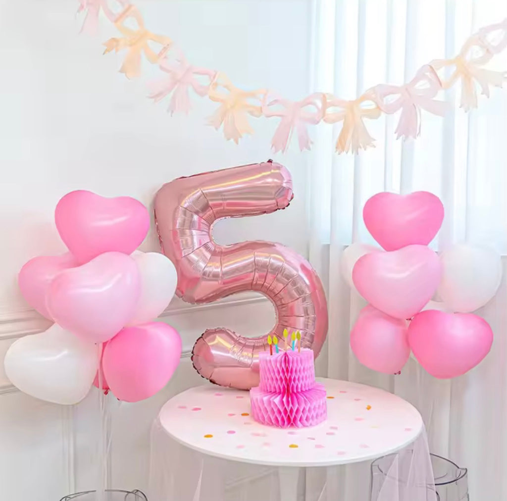 Tissue Paper Bow Garland in Pink and Peach