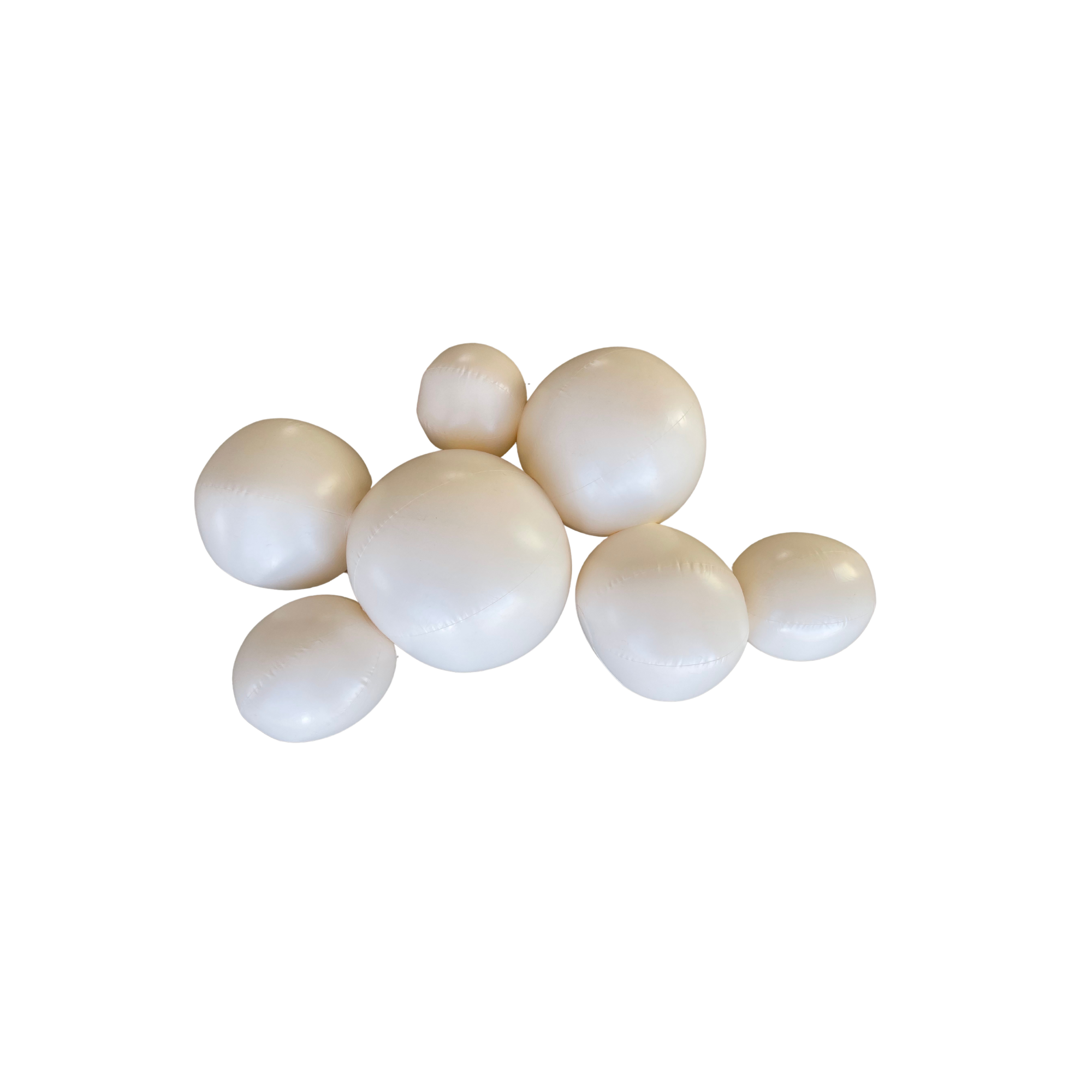 Evergarland 7-balloon cluster reusable balloon garland in ivory, elegant eco-friendly balloon decor, reusable alternative to latex balloons