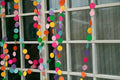 Multicoloured Paper Circle Garland 4m