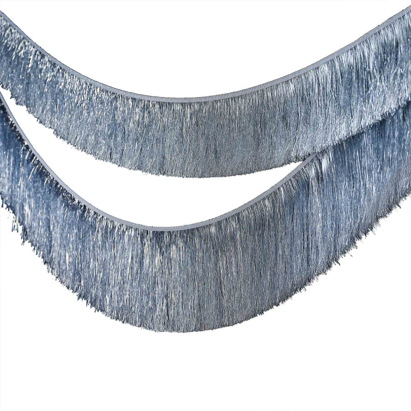 Ginger Ray tinsel garland in silver, for birthday parties and Christmas, reusable decorations Melbourne and Sydney