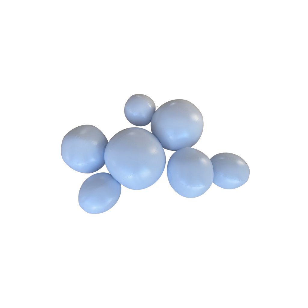 Evergarland 7-balloon cluster reusable balloon garland in pastel blue, eco-friendly party decoration, reusable balloon alternative