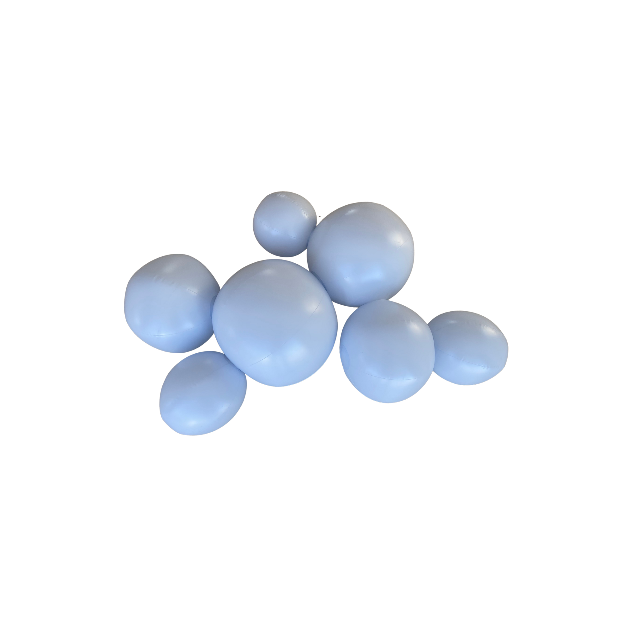 Evergarland 7-balloon cluster reusable balloon garland in pastel blue, eco-friendly party decoration, reusable balloon alternative