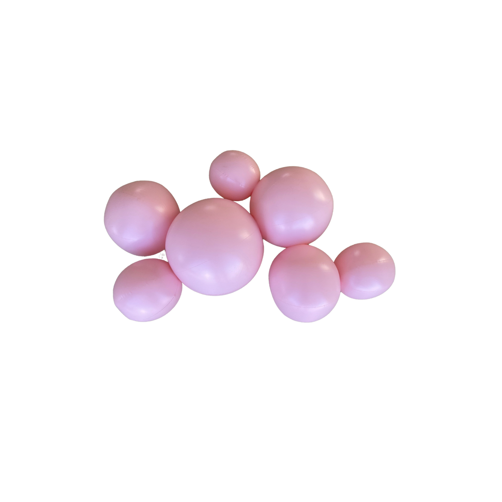 Evergarland 7-balloon cluster reusable balloon garland in pastel pink, sustainable party decoration, reusable balloon alternative
