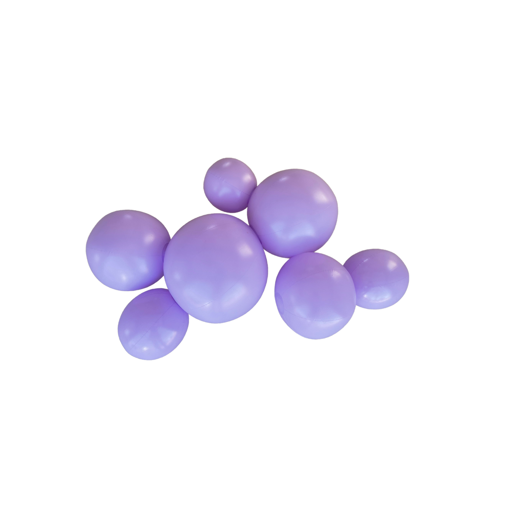 Evergarland 7-balloon cluster reusable balloon garland in pastel purple, reusable eco party decor, sustainable balloon garland