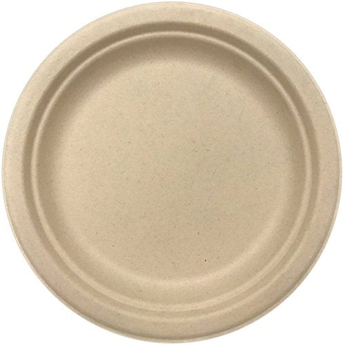 Sugarcane Lunch Plates 180mm Natural Pack of 10