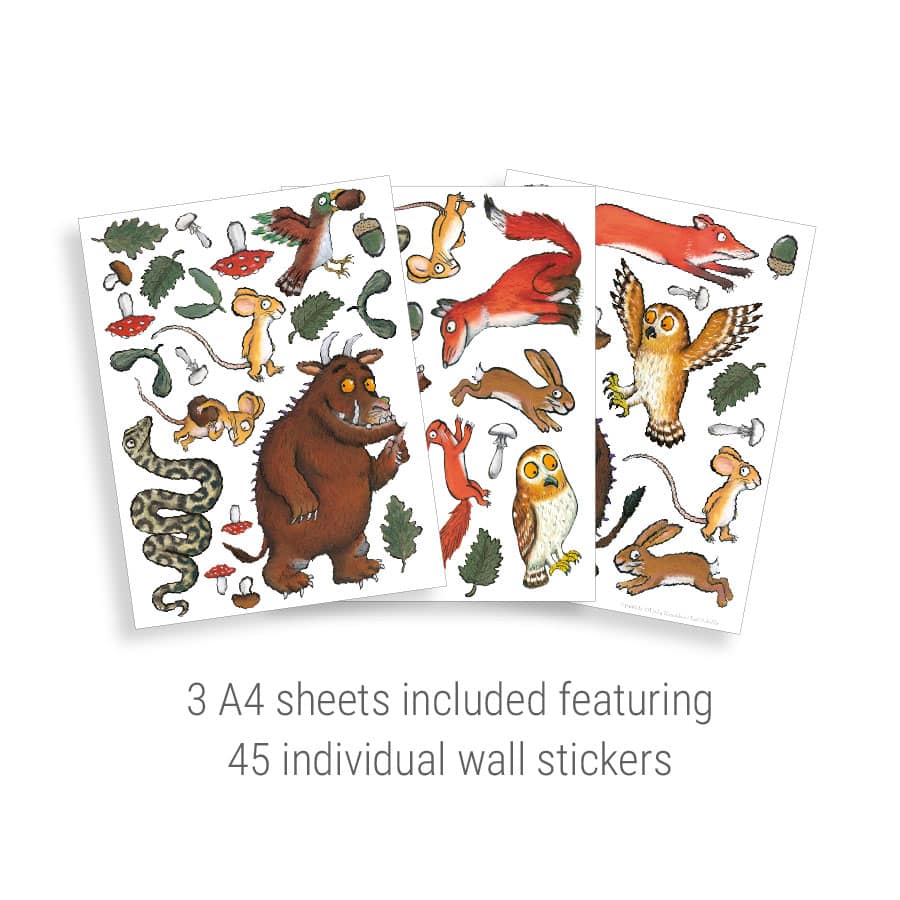 Licensed Stickerscape The Gruffalo Wall Stickers – A4, 45pc