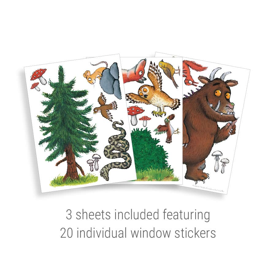 Licensed Stickerscape The Gruffalo Window Stickers – A5, 20pc