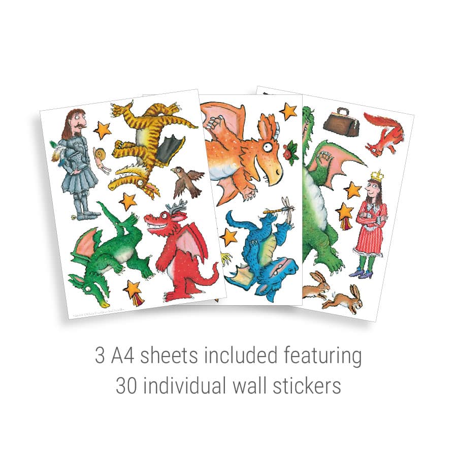Licensed Stickerscape Zog Wall Stickers – A4, 30pc