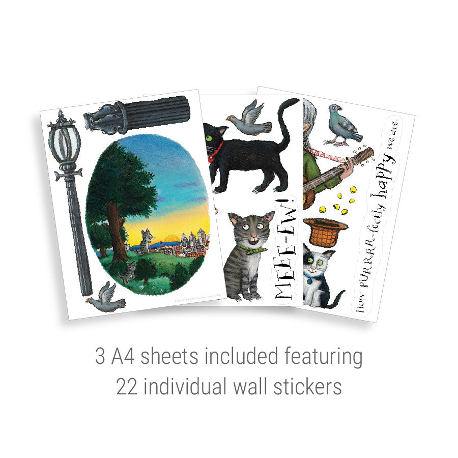 Licensed Stickerscape Tabby McTat Wall Stickers – A4, 22pc