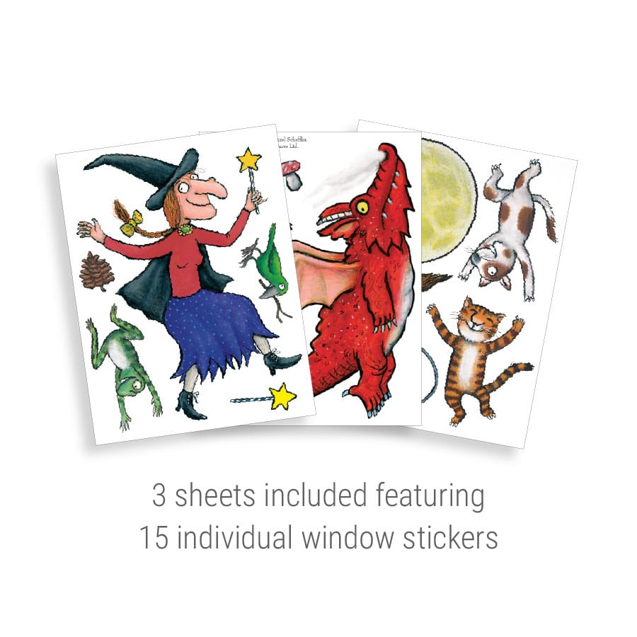 Licensed Stickerscape Room on the Broom Window Stickers – A5, 15pc