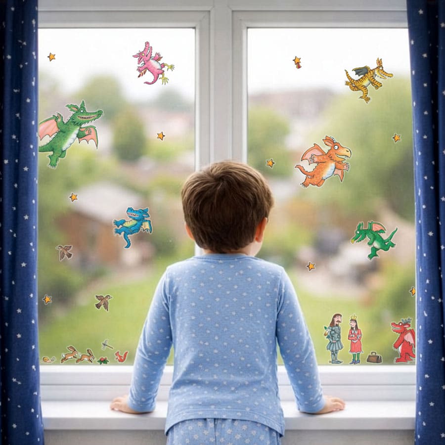 Licensed Stickerscape Zog Window Stickers – A5, 30pc