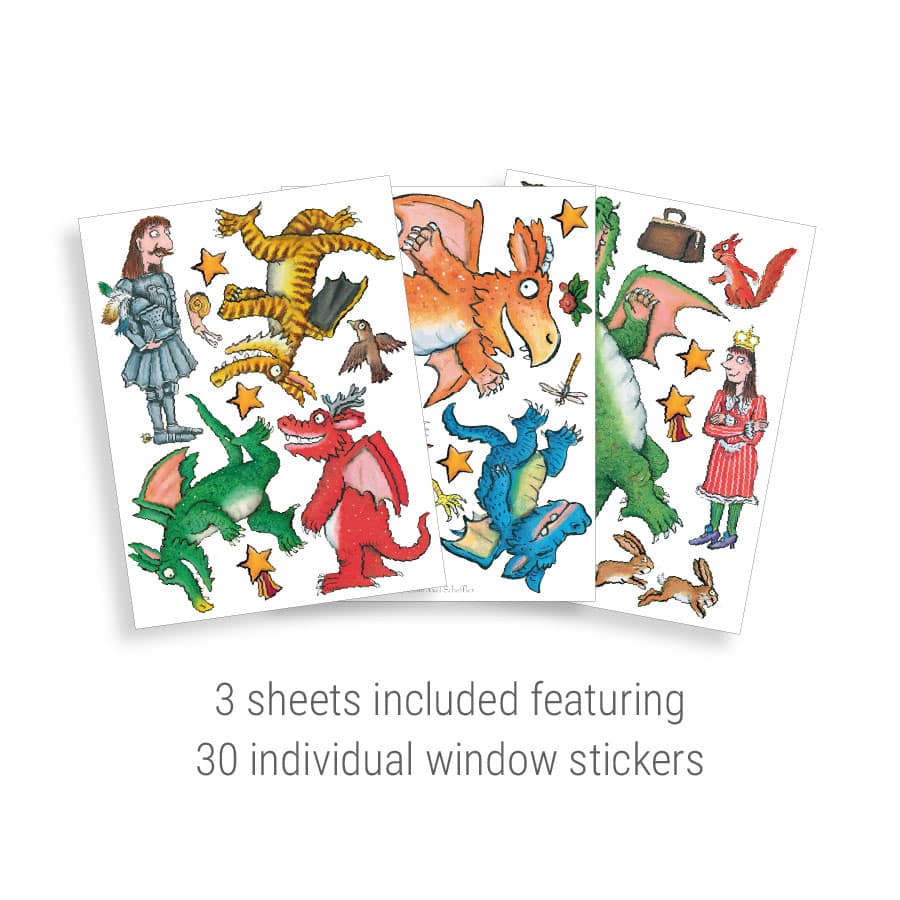Licensed Stickerscape Zog Window Stickers – A5, 30pc