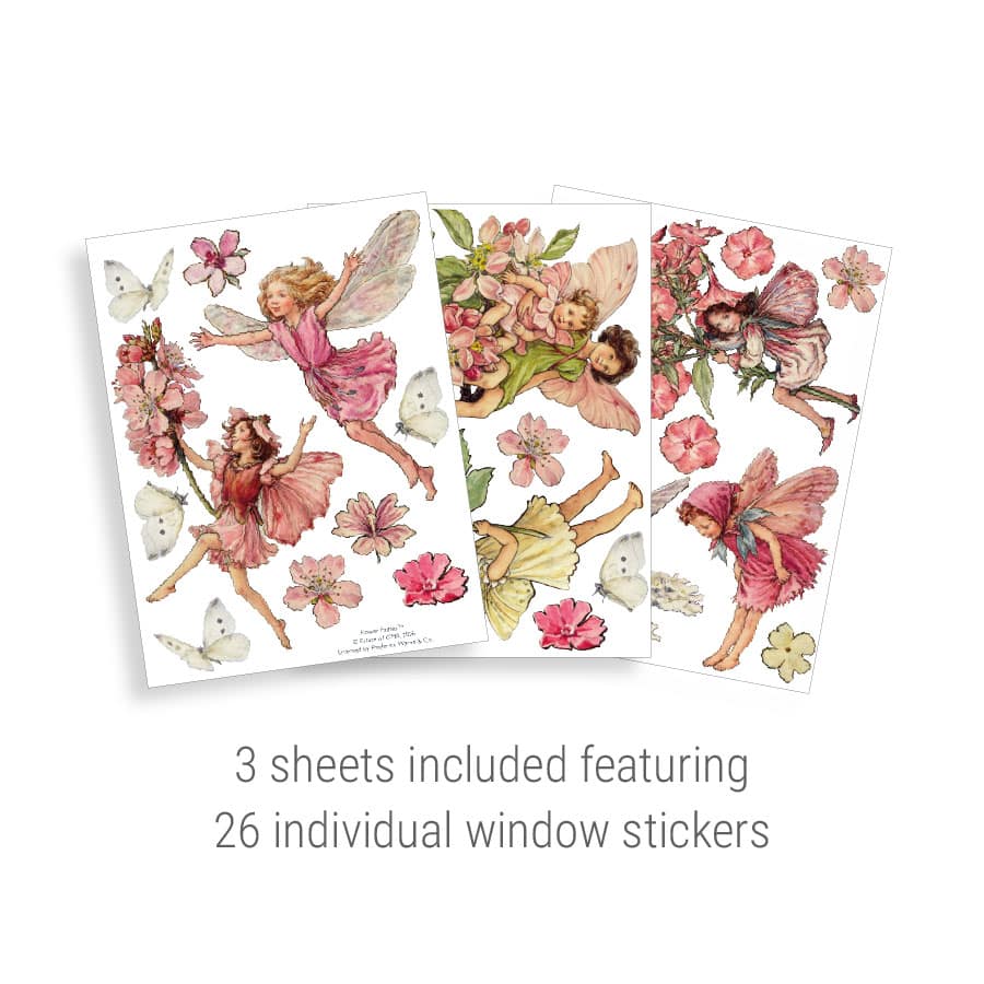 Licensed Stickerscape Flower Fairies Window Stickers – A5, 26pc