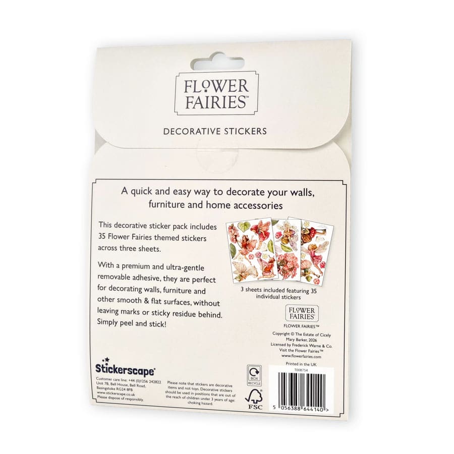 Licensed Stickerscape Flower Fairies Decorative Stickers – A5, 35pc