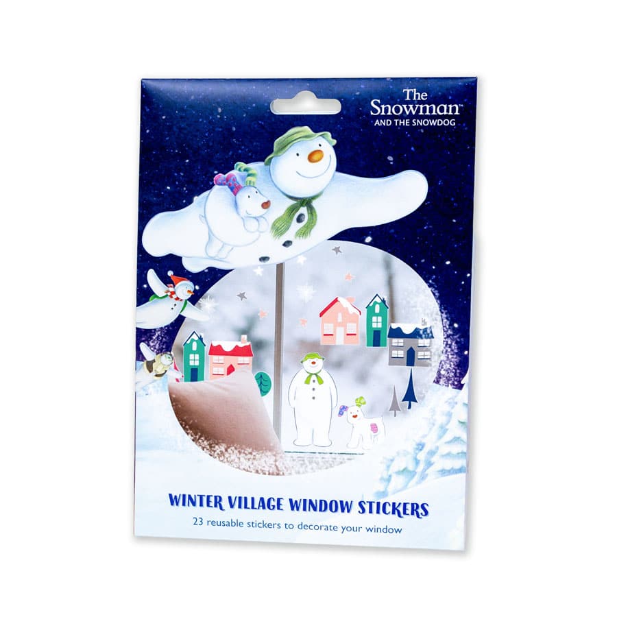 Licensed Stickerscape The Snowman and The Snow Dog Winter Village Window Stickers – A5, 23pc