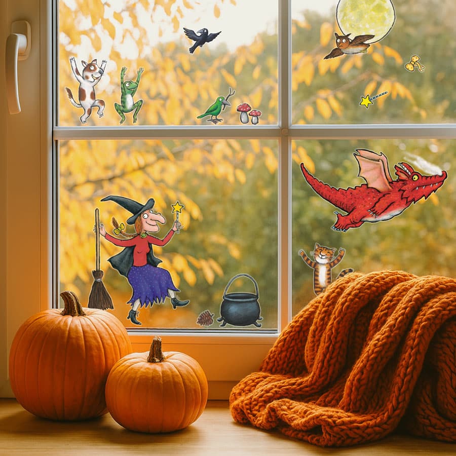 Licensed Stickerscape Room on the Broom Window Stickers – A5, 15pc