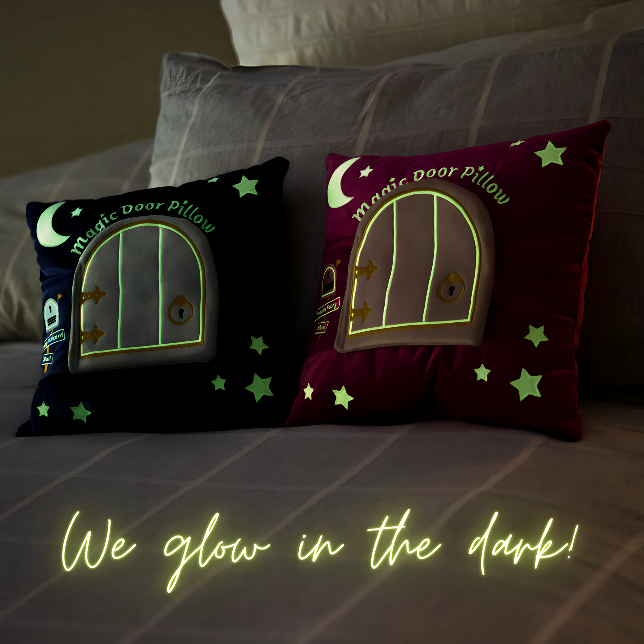 Glow in the dark pillows for kids who are afraid of the dark 