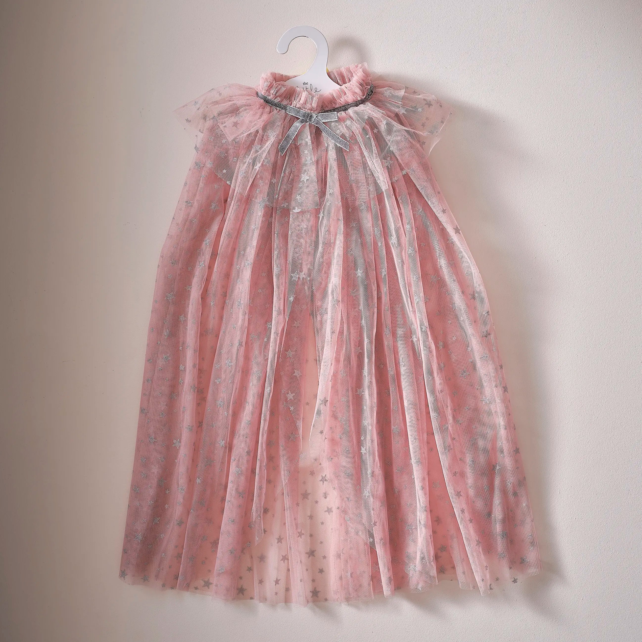 Pink & Silver Sparkle Fairy Princess Costume Cape by Ginger Ray