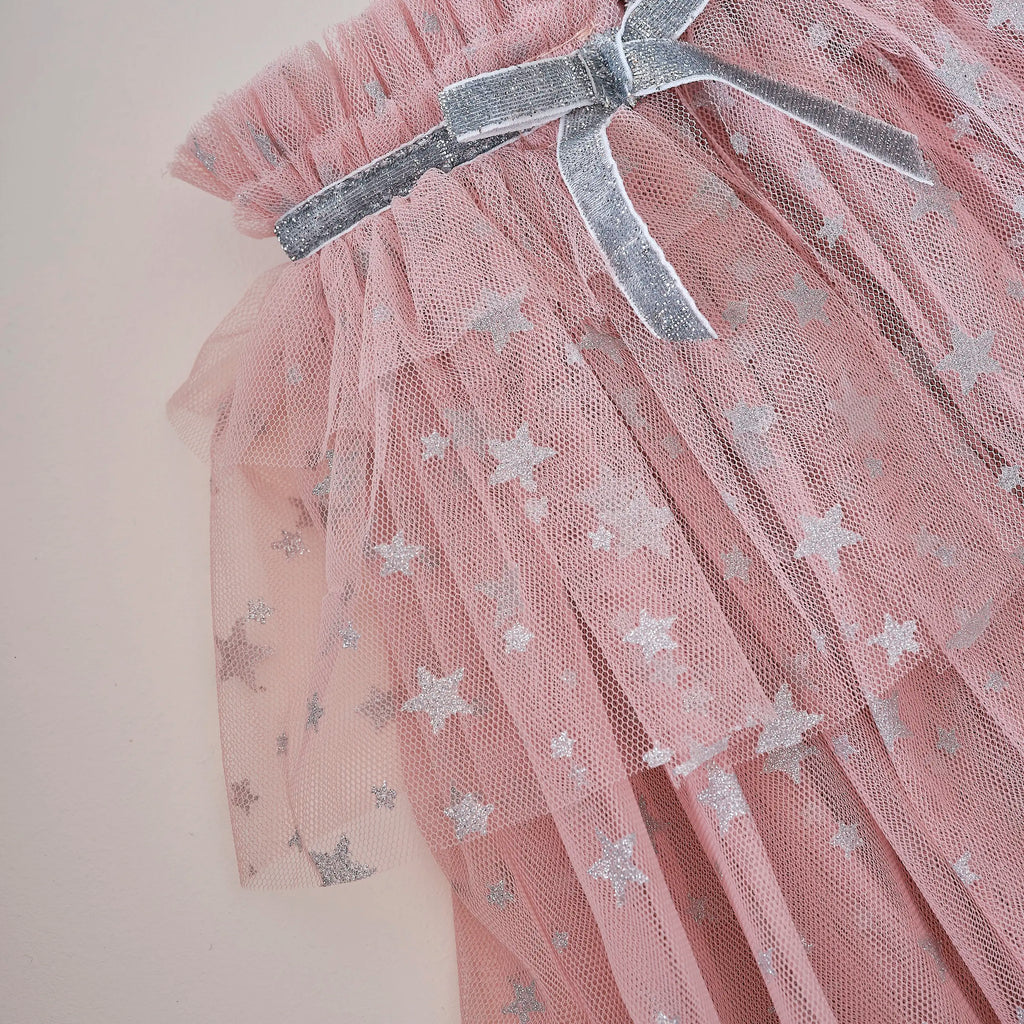 Pink & Silver Sparkle Fairy Princess Costume Cape by Ginger Ray