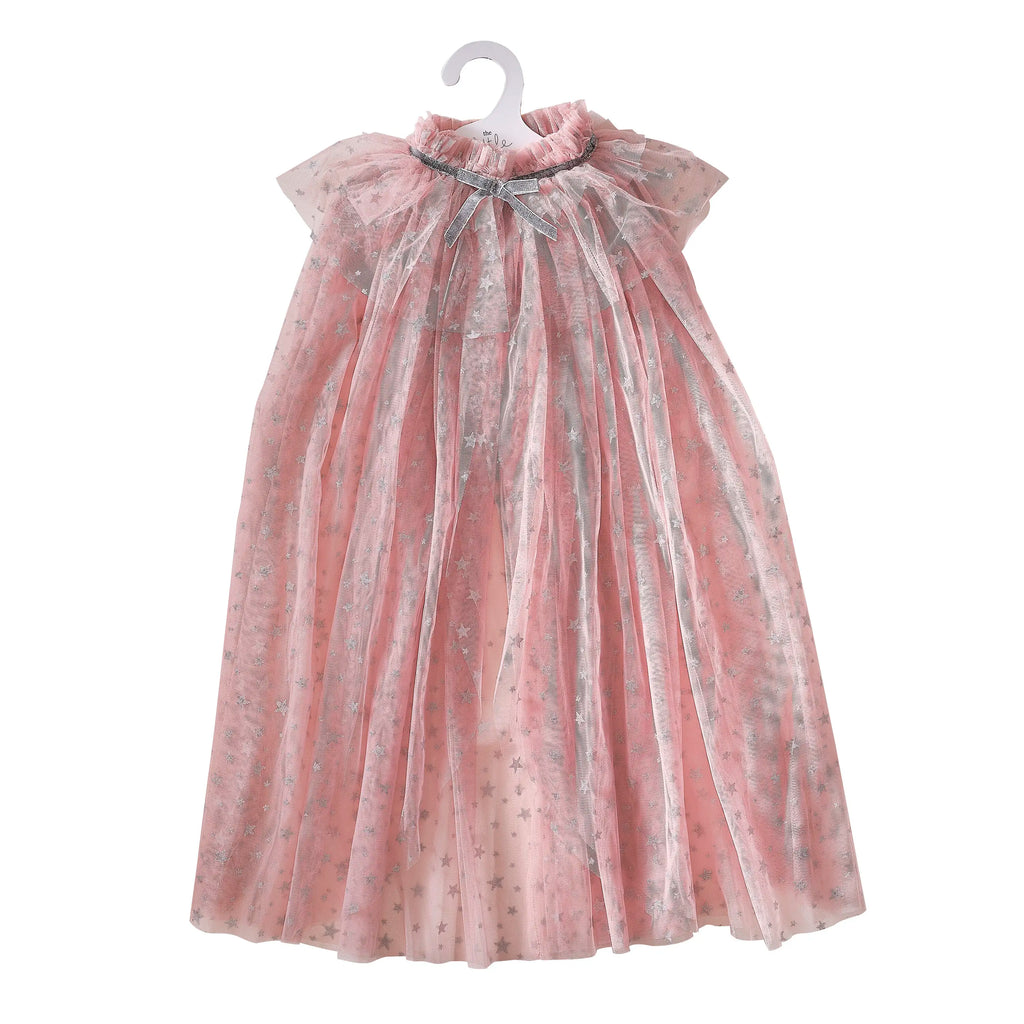Pink & Silver Sparkle Fairy Princess Costume Cape by Ginger Ray