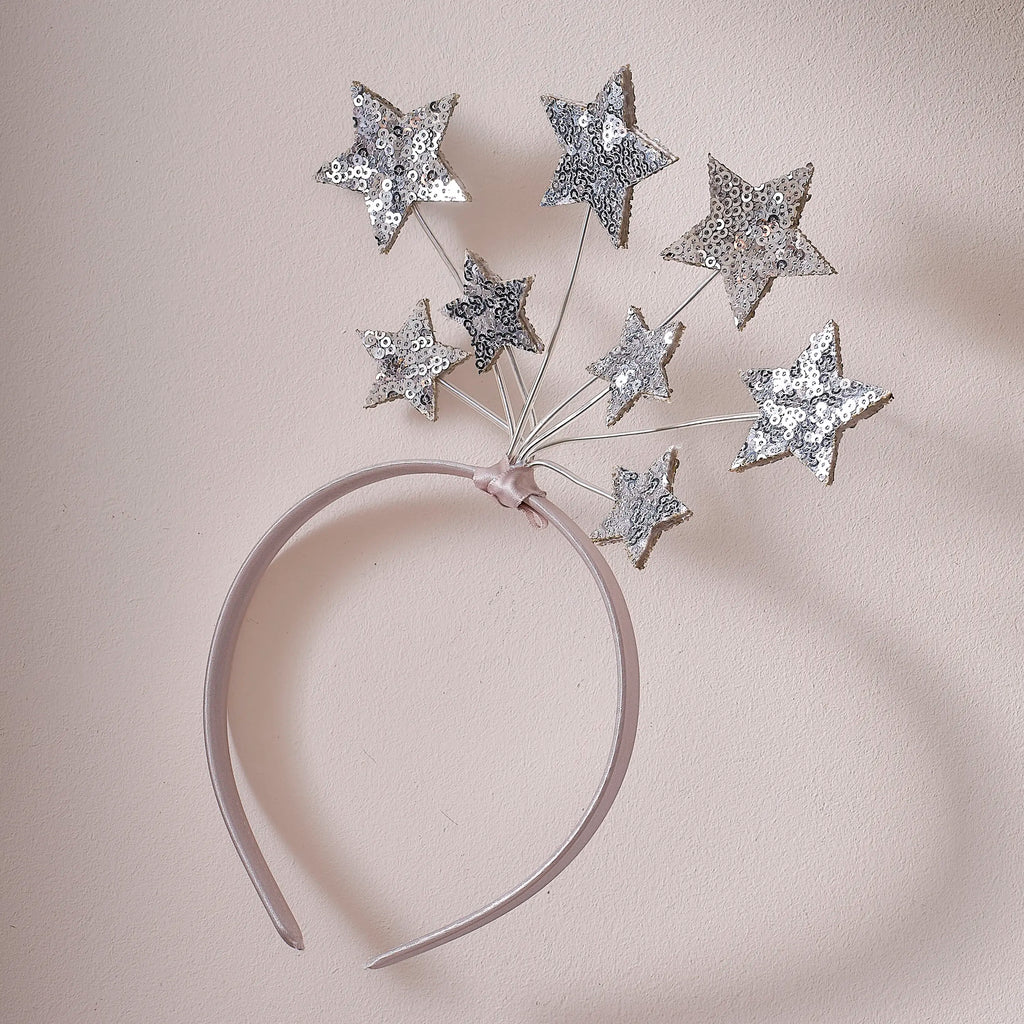 Pink & Silver Sequin Star Headband by Ginger Ray