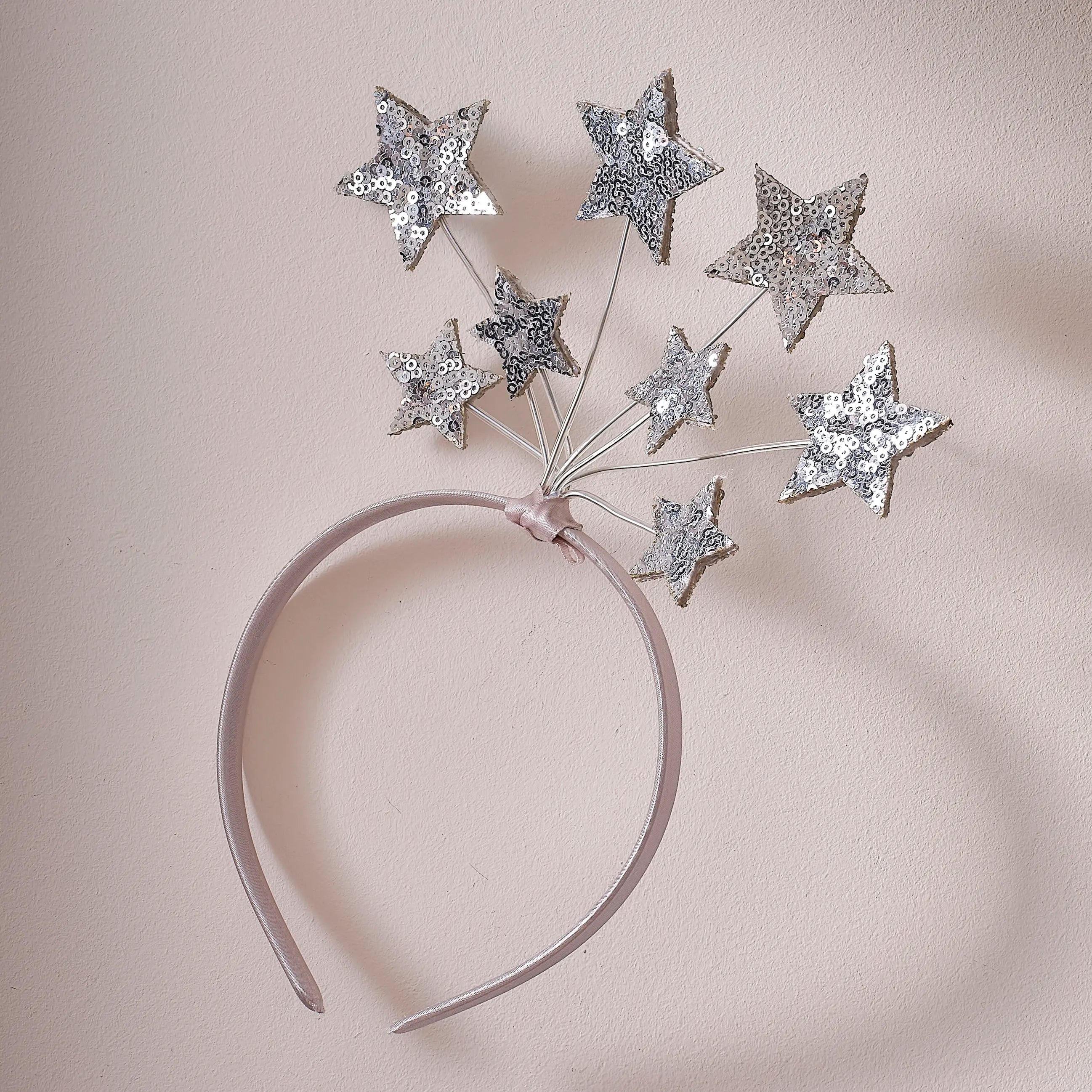 Pink & Silver Sequin Star Headband by Ginger Ray