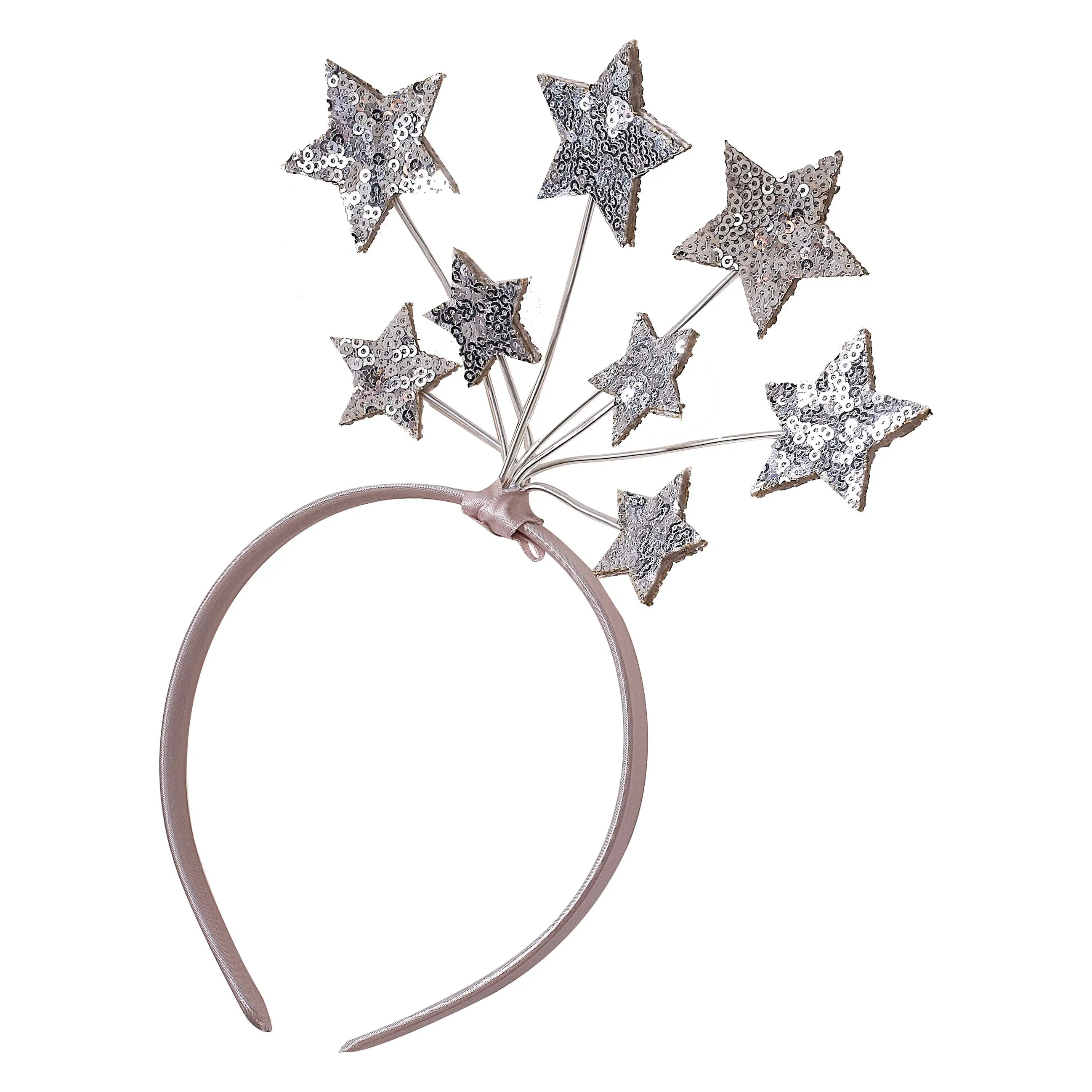 Pink & Silver Sequin Star Headband by Ginger Ray