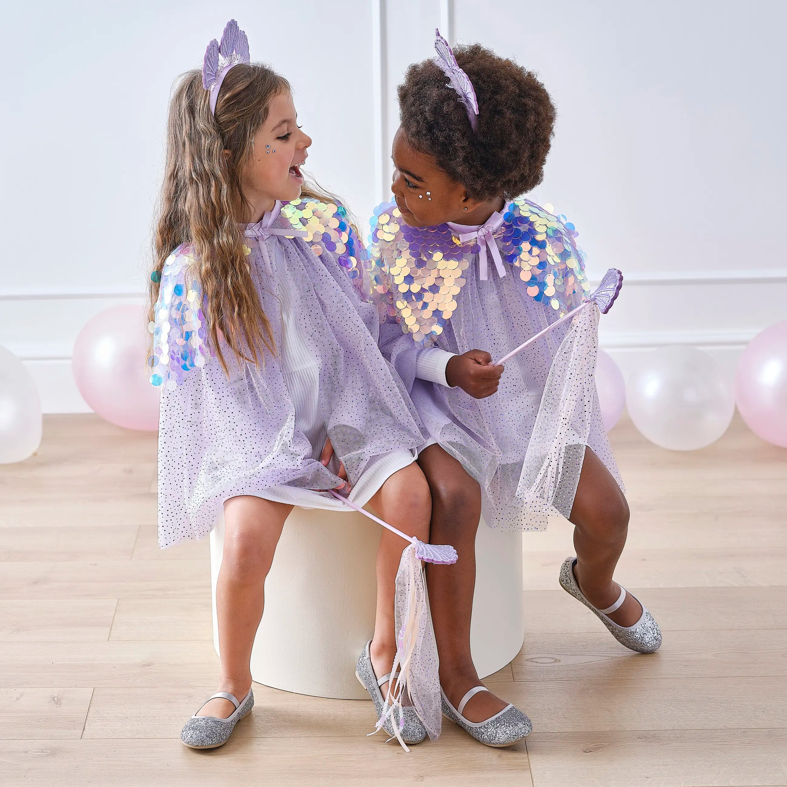 Purple Sequin Mermaid Costume Cape by Ginger Ray