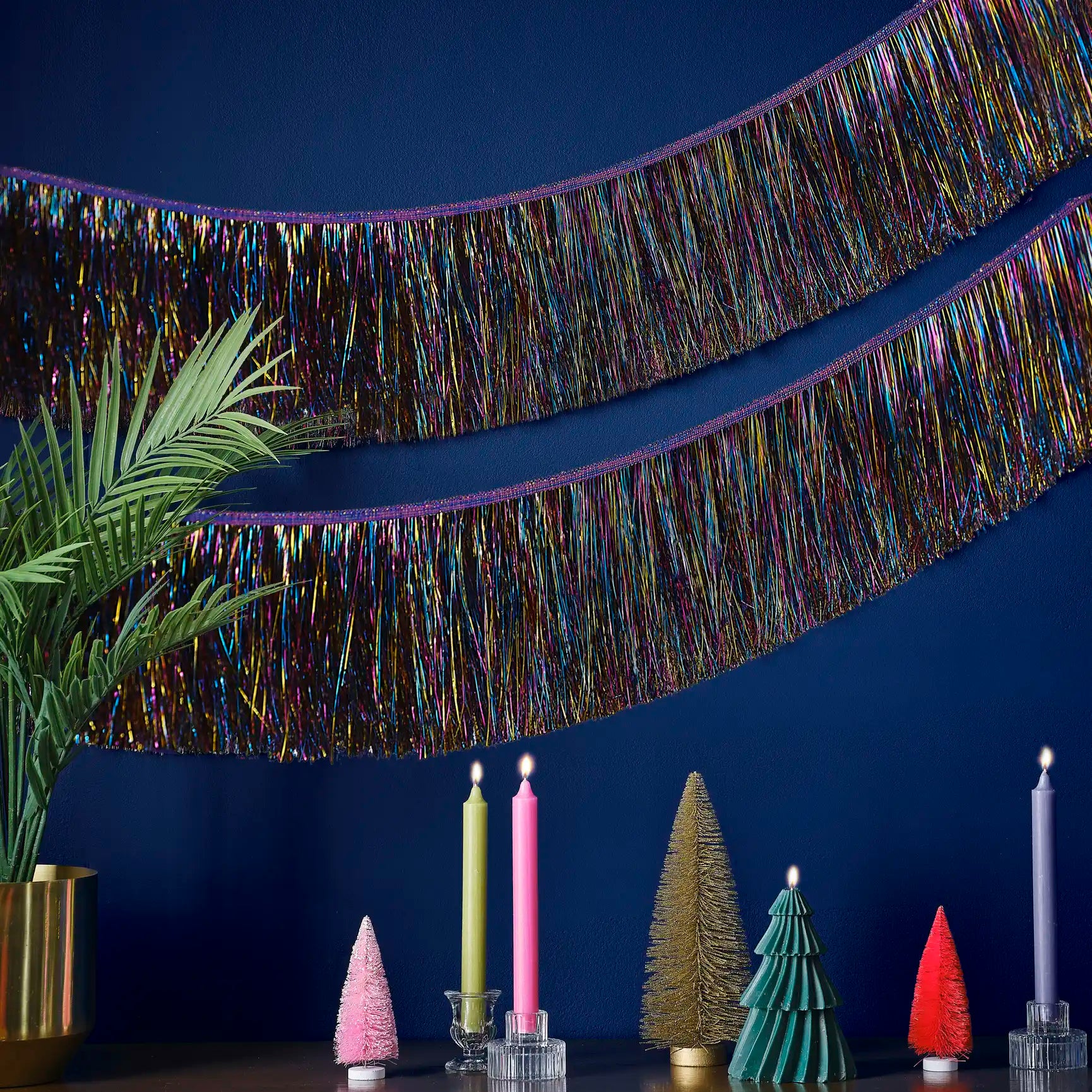Merry & Bright Tinsel Garland Decoration