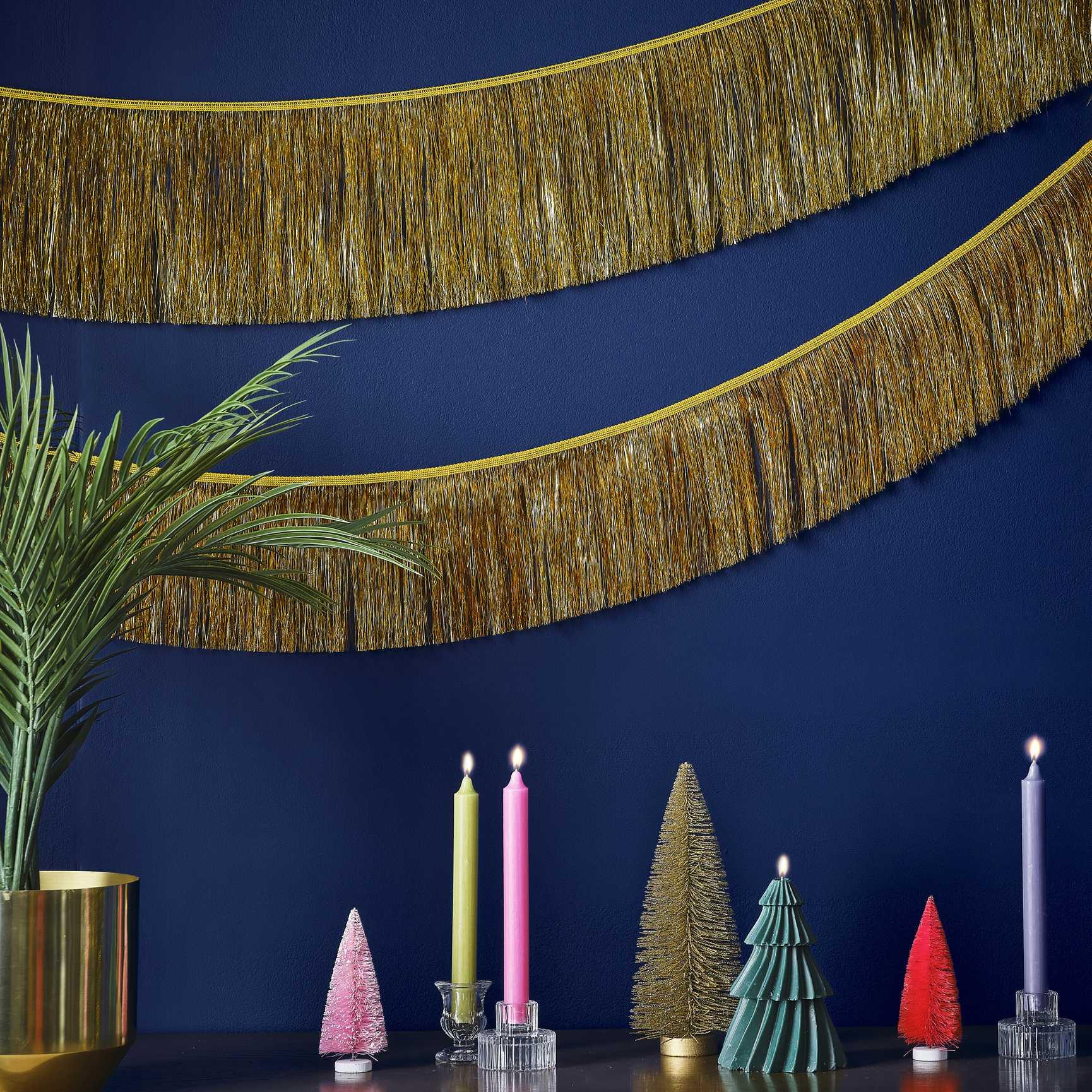 Merry & Bright Tinsel Garland Decoration
