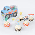 Meri Meri Monster Truck Cup Cake Kit (Pack of 24 toppers in 5 designs)
