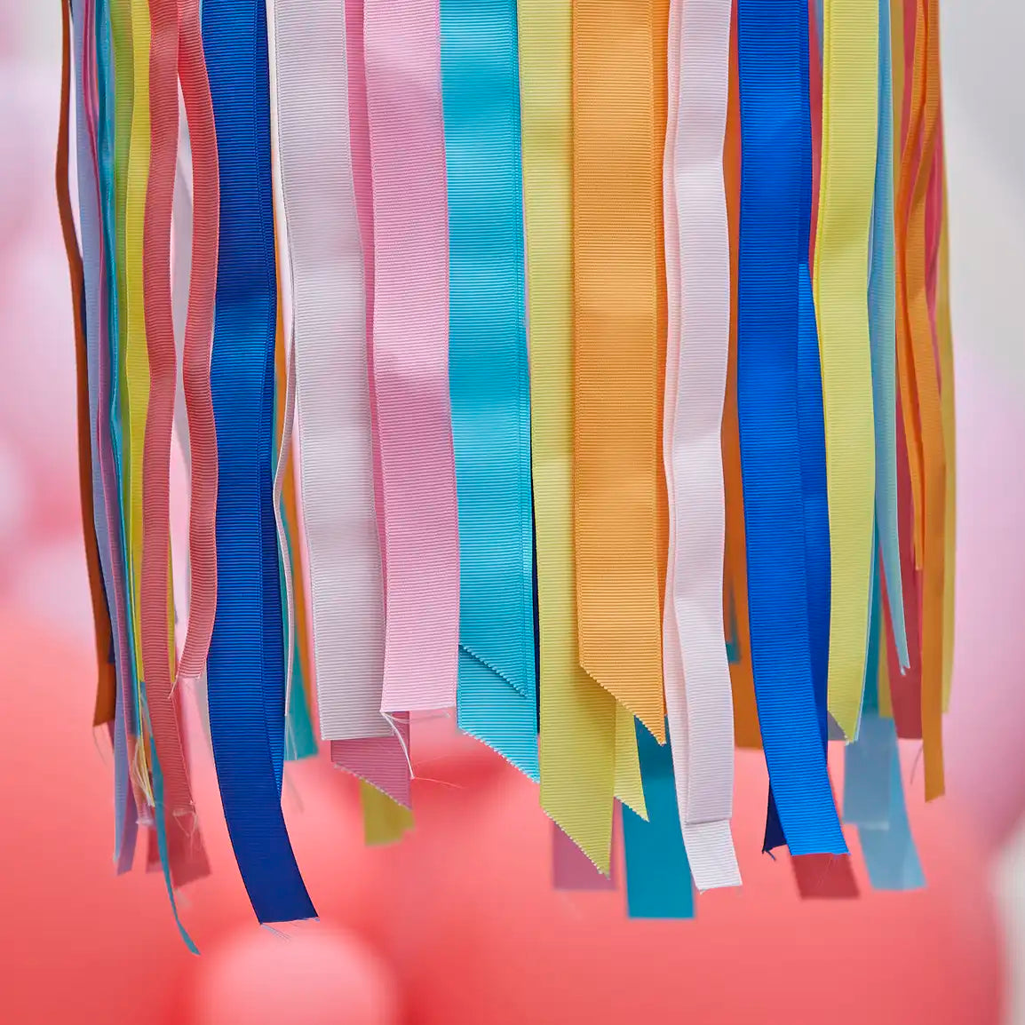 Rainbow Hanging Ribbon Hoop by Ginger Ray