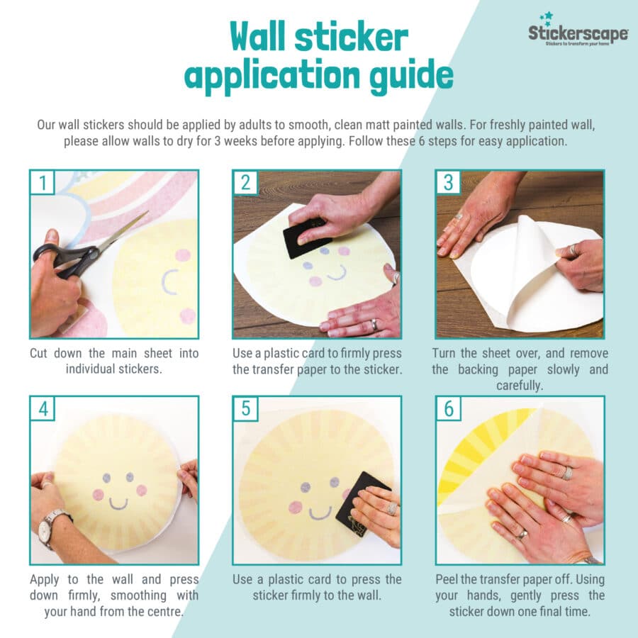 Stickerscape wall sticker application guide